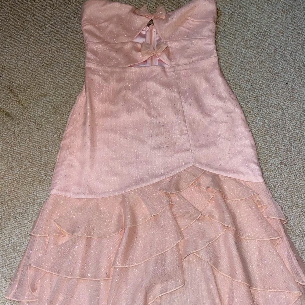Strapless Midi Pink Majorelle Dress
